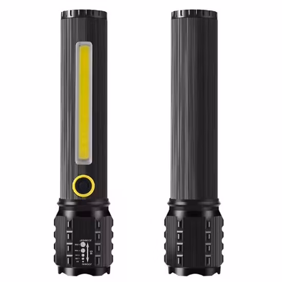 Goldmore10 充電式 COB LED 懐中電灯 サイドライト付き 強力なライト
