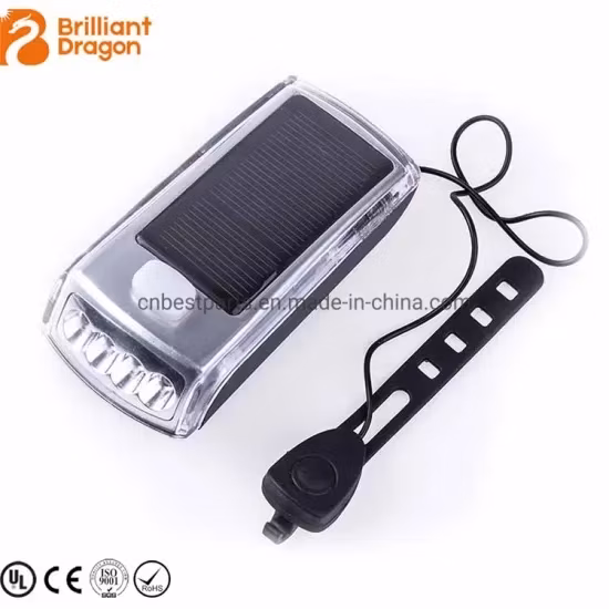 太陽光発電自転車フロントライト、充電式LED自転車リアライト