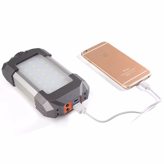LED機能と携帯電話用USB充電機能を備えたポータブルおよびキャンプ用懐中電灯