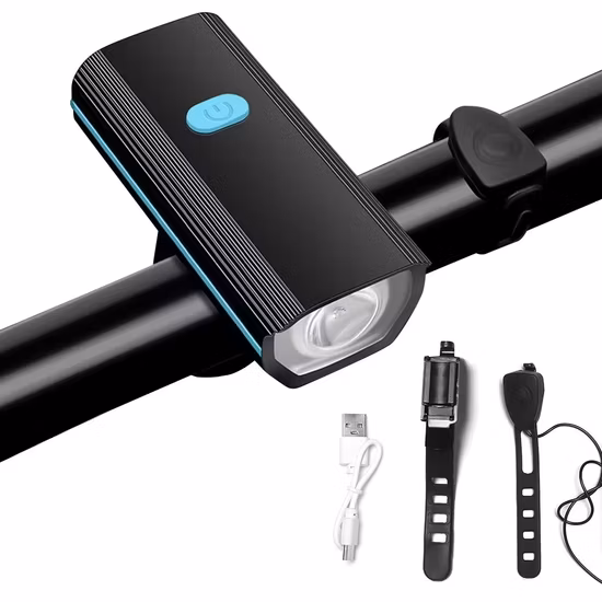 ソーラー防水ホーンライト、充電式LEDバイクフロントライト